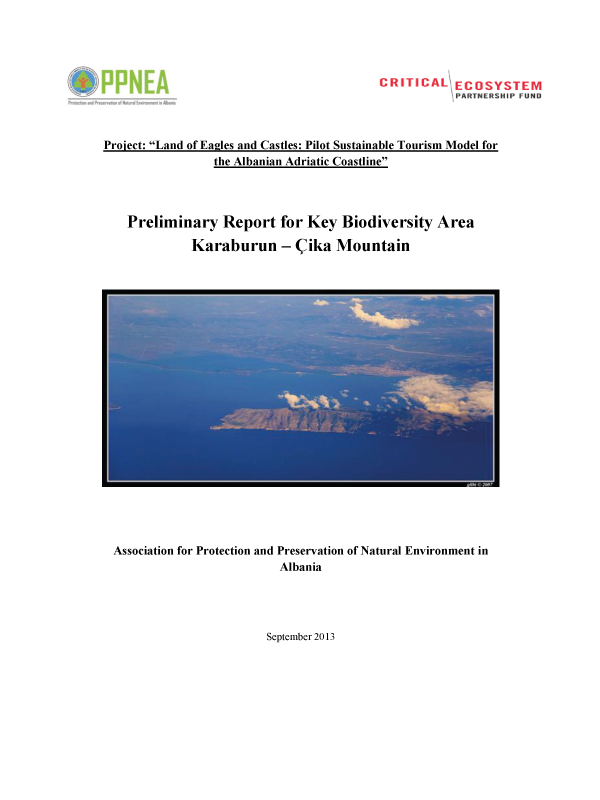 PRELIMINARY REPORT ON KARABURUN – CIKA MOUNTAIN KEY BIODIVERSITY AREA (2013)