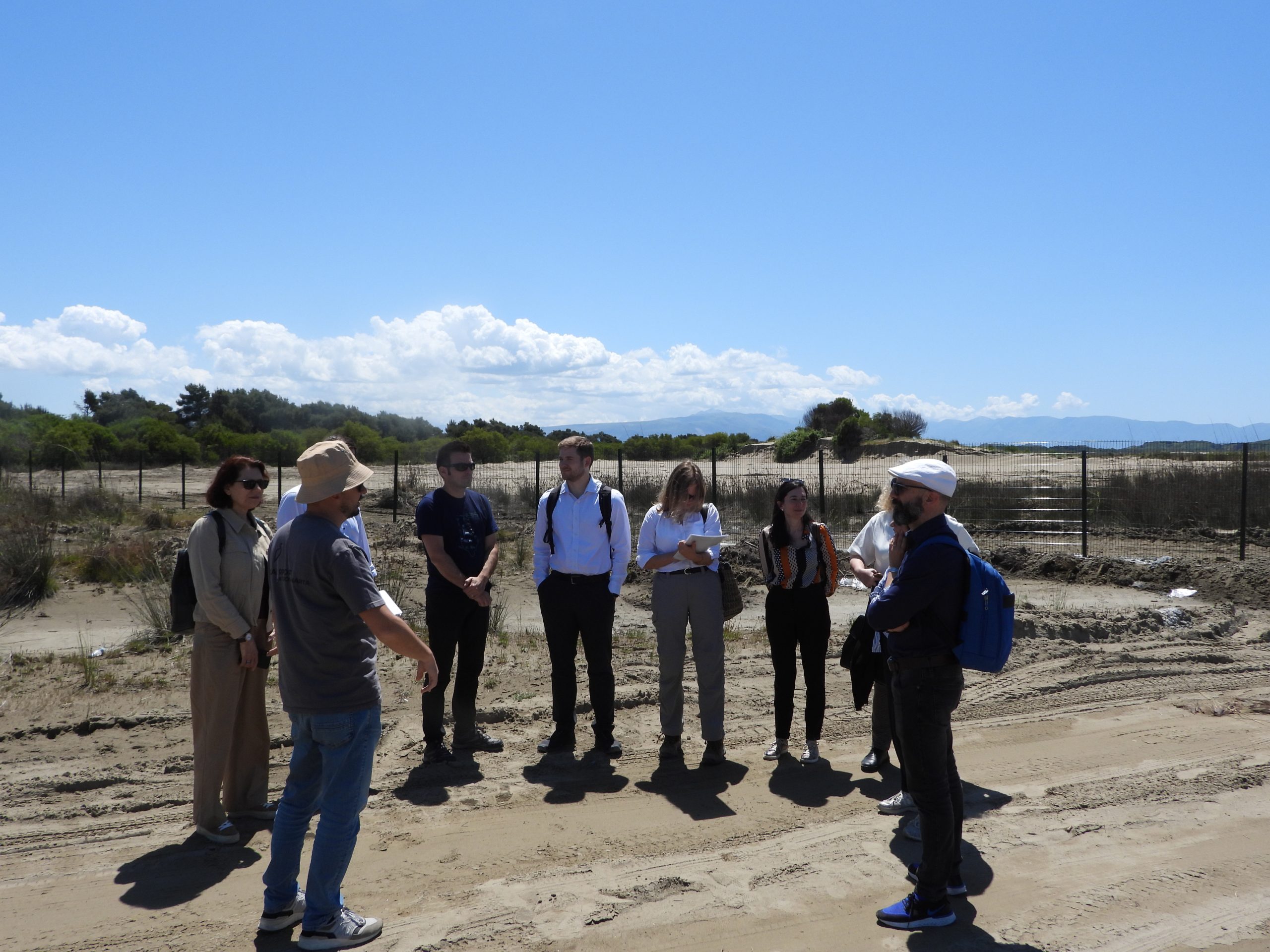 Representatives of the European Union Delegation and some of the EU Member States, together with PPNEA, visited the Vjosa-Narta Protected Landscape today to gain first-hand insight into the current situation on the ground.