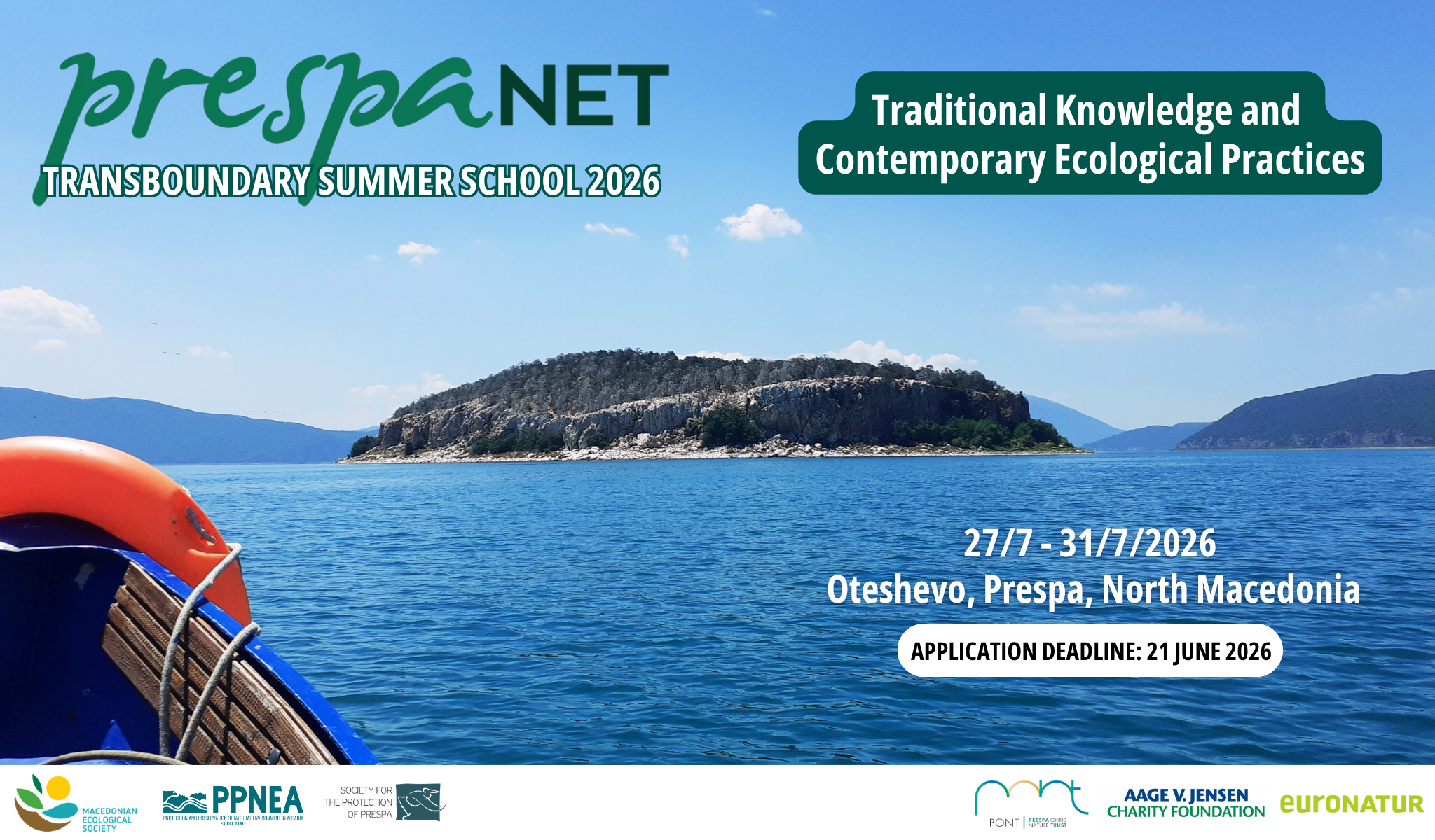 Call for Applications: Transboundary Summer School 2026 in Prespa – for students and young ecologists